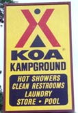 Kampgrounds of America/KOA Sign