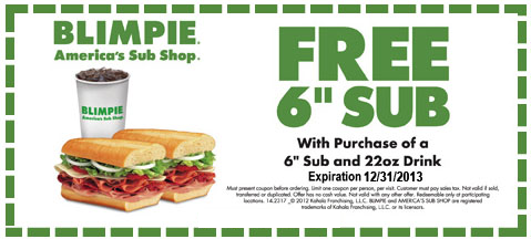 Blimpie Coupon