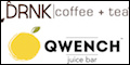 DRNK coffee + tea / QWENCH juice bar